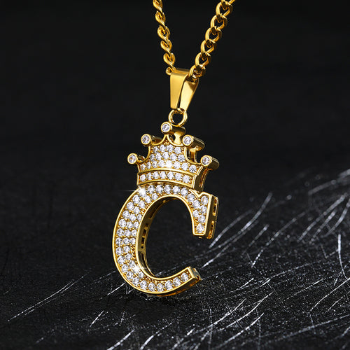 Load image into Gallery viewer, Zircon Alphabet Necklace
